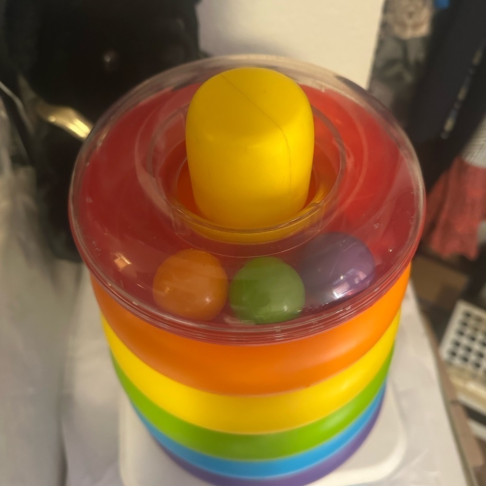 Fisher price large rocking stackable ring tower. Good condition. - Picture 2 of 4